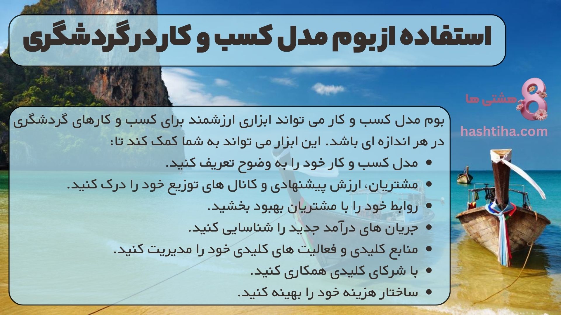 استفاده از بوم مدل کسب و کار در گردشگری