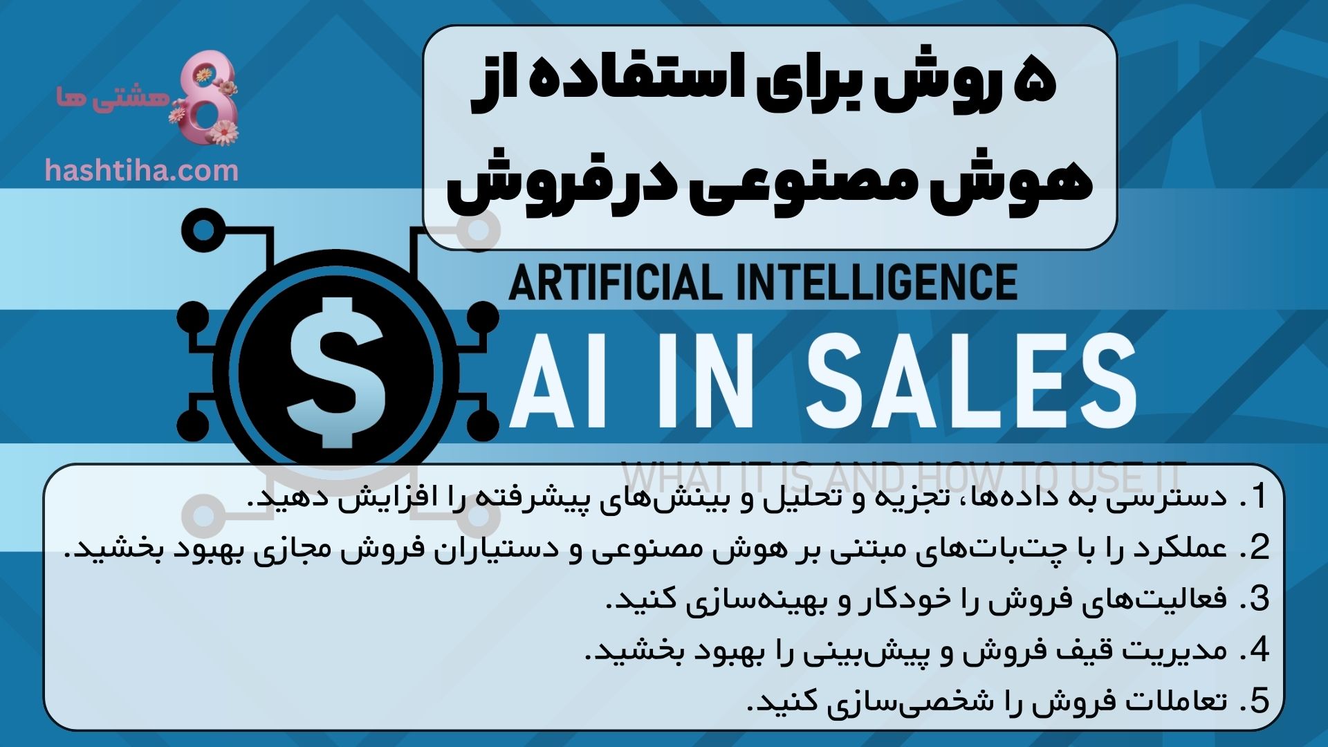 ۵ روش برای استفاده از هوش مصنوعی در فروش