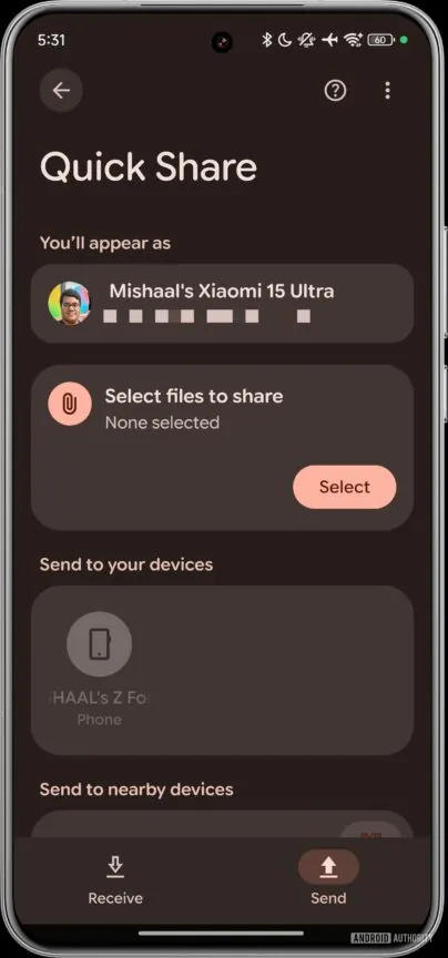 قابلیت Quick Share گوشی‌های سامسونگ برای سایر گوشی‌ها